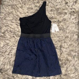 New Aqua One Shoulder Dress